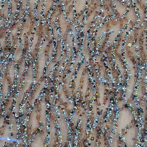 BRIDAL LACE Dress Fabrics Milo Spankle Lace Fabric Rust 130cm (7444554383449)