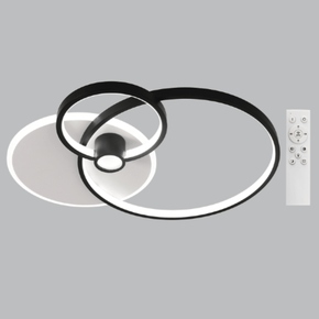 BRIGHT STAR LIGHTING Ceiling Light Bright Star Lighting CF277 BK/HW Metal Acrylic and PVC Ceiling Fitting with 2.4G Dimmable Remote Control (7497835872345)