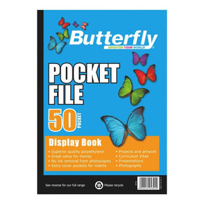 Butterfly Butterfly A4 Pocket File Display Book 50-Pocket (7314412240985)