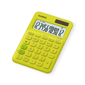 CASIO CALCULATOR Casio 12-Digit Mini Desk Calculator Yellow MS-20UC-YG (7400585691225)