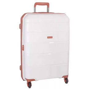 CELLINI Luggage Cellini Spinn Medium Trolley Case White/ Tan (7134122049625)