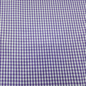 CHECKS Dress Fabrics Gingham Check Fabric Purple 150cm (7287411998809)