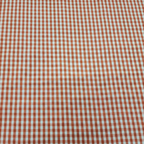 CHECKS Dress Fabrics Gingham Check Fabric Red/Orange 150cm (7287411703897)
