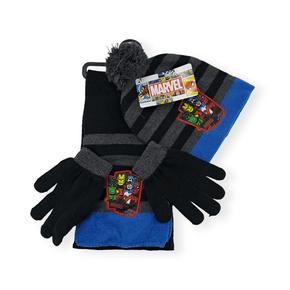 Disney kids Beanie Marvel Comics Knitted Beanie, Scarf & Glove Set (7294585176153)