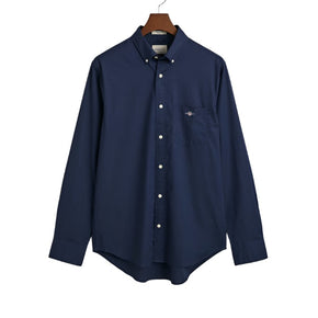 GANT Shirts Gant Regular Fit Poplin Shirt Marine (7637495447641)