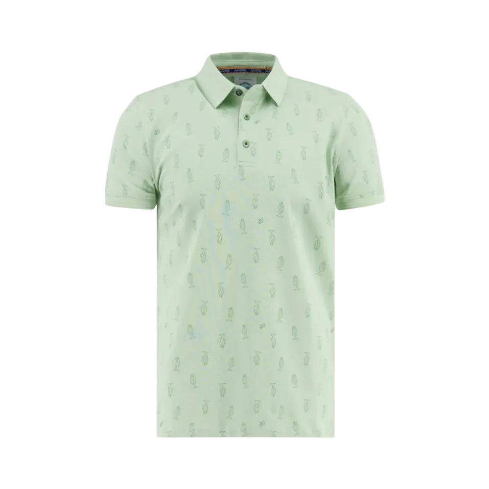 A Fish Named Fred Men's Polo Fish-Olive Green 33.306