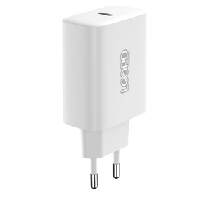 Loopd Charging Cable Loopd 1 Port 20W PD Charger-White (7672134926425)