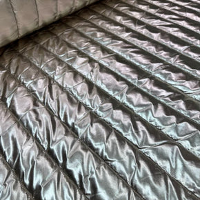 PADDED JACKETING Dress Fabrics Montcler Metallic Foil Fabric Mink 140cm (7287817961561)