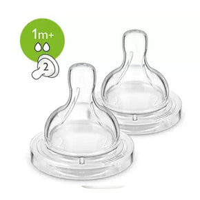 Philips Babies & Kids Philips Avent Teat Silicone Slow 1m+ 2 Units (7422785323097)