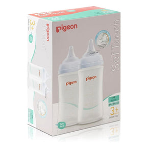 Pigeon Babies & Kids Pigeon SofTouch 3 PP Nursing Bottle Twin Pack 240ml SEL-9456 (7422475960409)