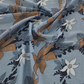 PRINTED CHIFFON Dress Fabrics Printed Voile Fabric Blue 150cm (7336181432409)