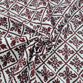 PRINTED POLYCOTTON Dress Fabrics Printed Poly Cotton Check Fabric 112cm (7490124087385)