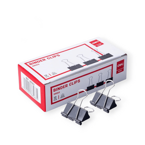 Pritt School Stationery Deli Foldback Binder Clips - 32mm (12pc) In Box Black (7397161533529)