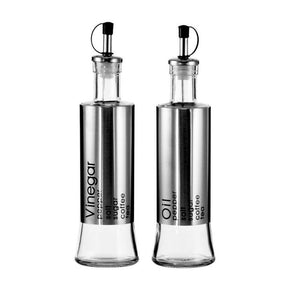 Regent Vacuum Regent Glass Oil & Vinegar Bottles With St Steel Covers 2 Piece Set, 300ml 27125 (7336060158041)