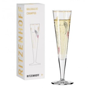 Ritzenhoff Glasses Ritzenhoff Gold Night Champagne Glass Concetta Lorenzo 200ml 1071018 (7390360076377)