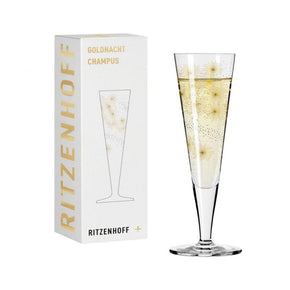 Ritzenhoff Glasses Ritzenhoff Gold Night Champagne Glass Kuhnertova 200ml 1078267 (7390401658969)