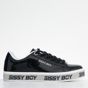 Sissy Boy Sneaker Size 3 Ladies Patent Sneaker Black (7289980780633)