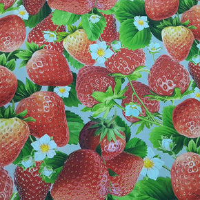 Sugar Textiles Curtain Fabrics Sugar Textiles Strawberries Linen (7296723386457)