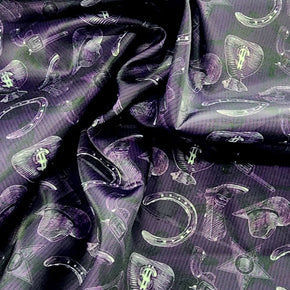 SUITING Dress Fabrics Silky Satin Suit Lining Purple Cowboys Fabric 150cm (7483780792409)