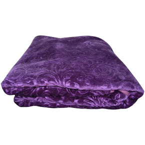 Bed Linen Bedroom & Bathroom Sense Mink EMB Blanket Queen 1 Ply (2061759643737)