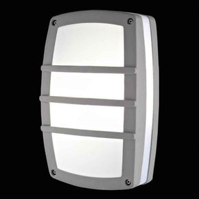 bulkheads Furniture & Lights Bulkhead Silver  Rect GRID PLAIN 2XE27 (2061684867161)