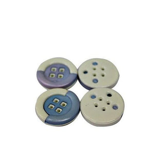 BUTTONS Habby Carded Buttons Large Sky Blue & White (4778682581081)
