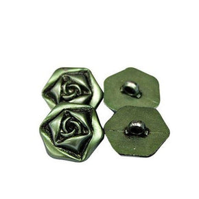 BUTTONS Habby Carded Buttons Mint Roses (4778495049817)