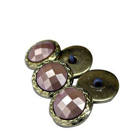 BUTTONS Habby Carded Buttons Round Mauve (4778491445337)