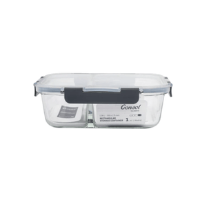 Consol Consol Madrid 2 Division Storage Container With Clip On Lid, 1.36 Litre (7098666319961)