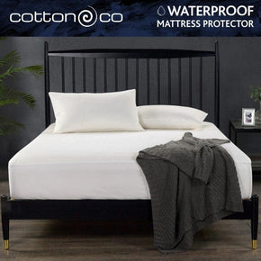 Cotton Co Mattress Protector Singel Cotton Co Mattress Protector Waterproof White (6939623555161)