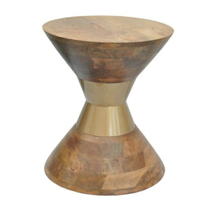 decor Decor Wooden Stool With Metal Cone KI-081 (7063254761561)
