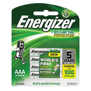 Energizer Batteries Energizer recharge power plus AAA (4 pack) (2099521650777)