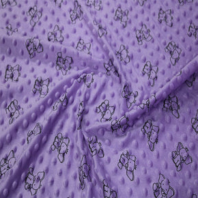 FLEECE Dress Fabrics Printed Minky Fleece Fabric Elephant Lilac 150 cm (6557216473177)