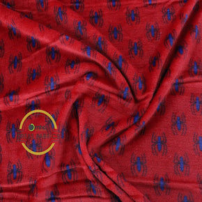 Fleece Dress Forms Printed Mongolian Spiderman Fleece Fabric Red 150cm (7024062693465)