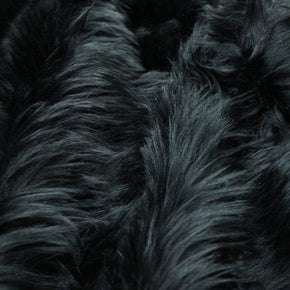 FUR Dress Fabrics Long Hair Fur Black 150 cm (6535956004953)