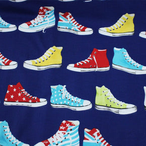 Kids Fabrics Kids Fabrics Cotton Kids Fabric Converse Blue Print (6568552955993)