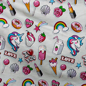 Kids Fabrics Kids Fabrics Printed Poly Cotton Ice Cream 240CM (4776383152217)