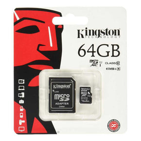 Kingston Tech Kingston 64GB Micro SD Card (SDHC) + Adapter (4612677107801)