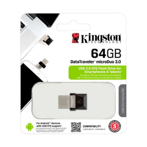 Kingston Tech Kingston 64GB USB 3.0 Hi-Speed DataTraveler Micro - Black (2061844316249)