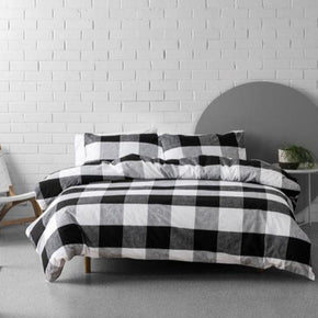 Linen House Duvet Cover Linen House-Alec Black & White Duvet Cover Set (6685772054617)