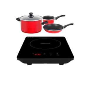 Mellerware POTS Mellerware 1800W  Pack 5 Piece Black Induction Cooker And Pot Set Capri (6782091395161)