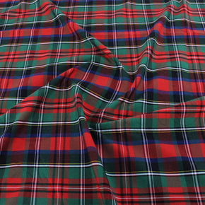 MHC World Dress Fabrics Red/Green Tartan Check Fabric 150cm (7178460201049)