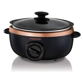 Morphy Richards SLOW COOKER Morphy Richards Slow Cooker Manual Aluminium 6.5 Litre 163W Sear and Stew (6778784219225)