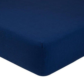 SIMON BAKER FITTED SHEET Navy / Double Simon Baker T144 Polycotton Double Fitted Sheet (6976537821273)