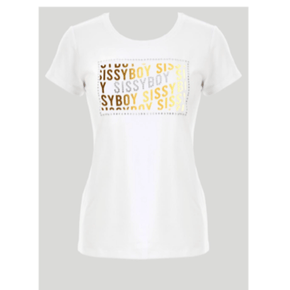 Sissyboy Ladies T shirts Size Small Sissyboy Regular Fit Top White (7236731797593)
