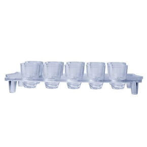 Tandy GLASS Tandy Shot Glass Tray With 10 x 25ml Glasses - Clear (4724533559385)