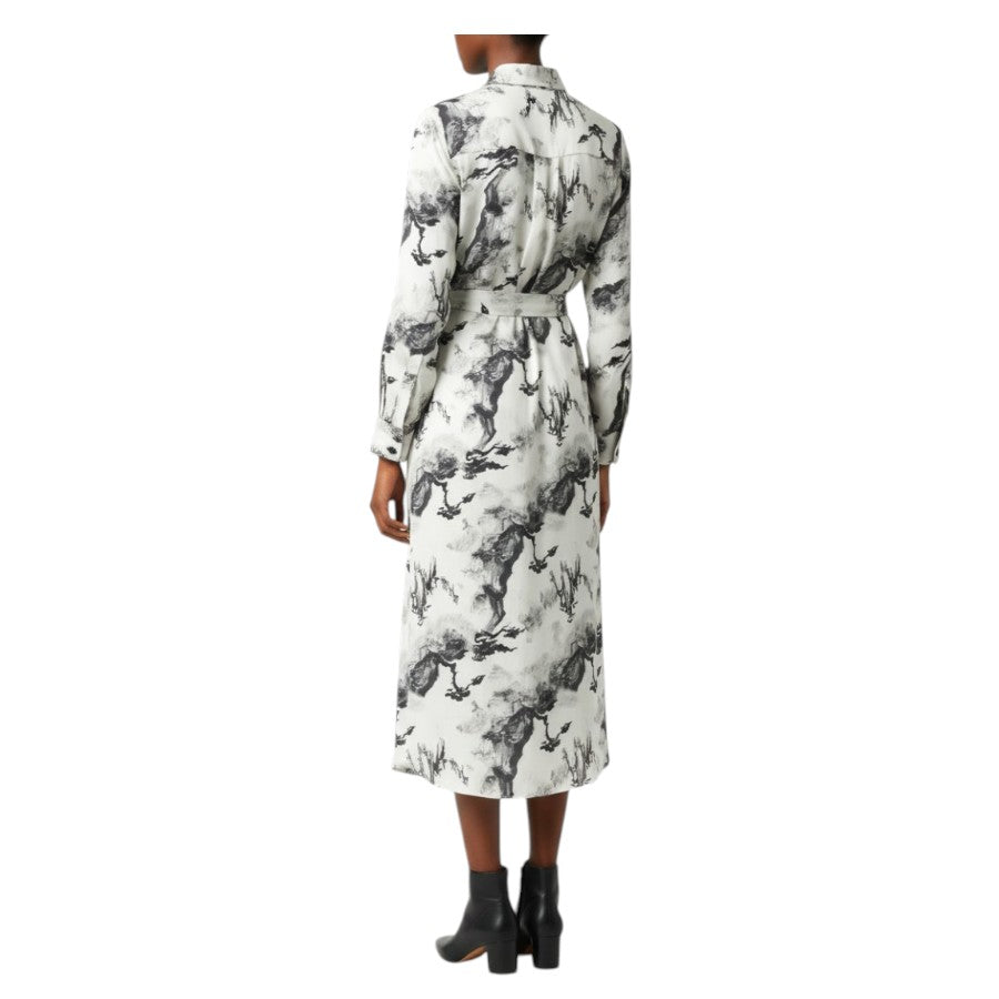 Polo Womens Mila Long Sleeve Printed Dress Black 0071656