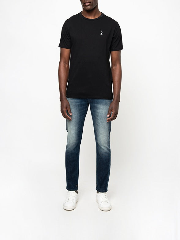 Polo Mens Lucas Crew Neck Short Sleeve T-shirt-Black 0006837