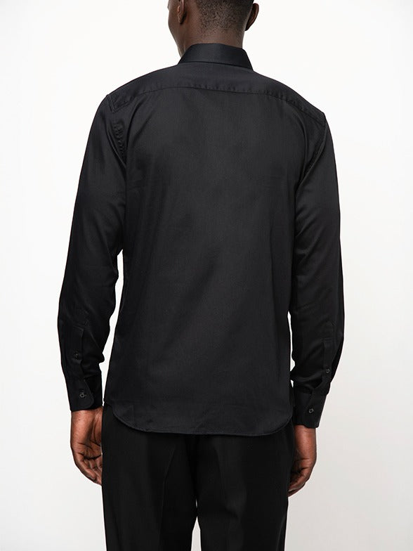 Polo Mens Custom Fit Greig Shirt-Black 0061171