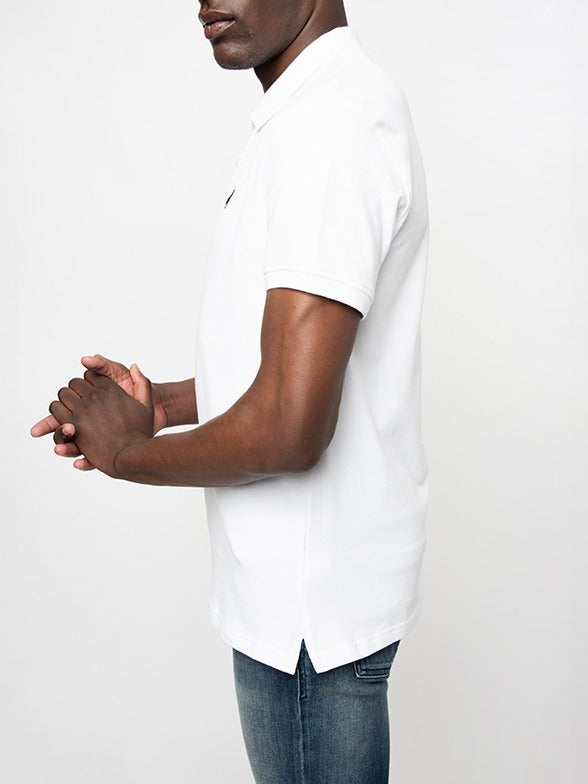 Polo Men's Carter Stretch Pique Short Sleeve Golfer-White 0007516